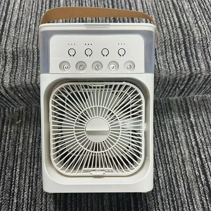 Ventilador/aire acondicionado doméstico 3 en 1 (blanco) pequeño, con conexión USB.
