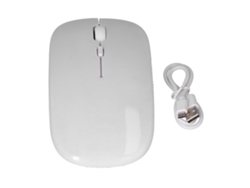 Ratón Inalámbrico Recargable De Doble Modo 2.4g, Ergonómico, Silencioso, Óptico, Accesorios Para Ordenador (blanco)