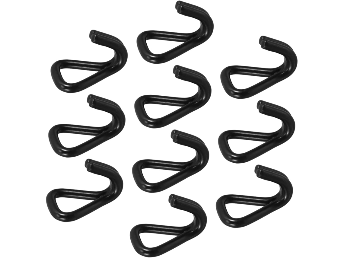 Juego 10 Ganchos Dobles Acero Remolque Almacenamiento Pared Revestimiento Plástico