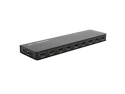 Divisor Hdmi 1.4 1x8 Con 8 Puertos, Salida 4k 3d Hdr 1080p Y Distribuidor De Audio Y Vídeo Full Hd.