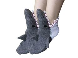 Calcetines De Animal De Punto Para Mujer Hombre Adolescente Medios Tobillos Regalo Navidad Suaves Calientes 1par Tiburón