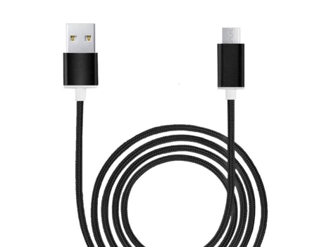Cable Micro Usb Transferência Dados Sincronização Rápida Trançado para Xiaomi Redmi 9 PH26 Nylon Negro