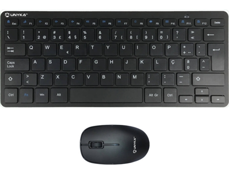 Teclado + Ratón UNYKACH MK288 PRO NANO (Membrana - Portugués - Negro)