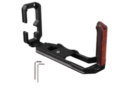Grip En Forma De L Para Cámara Con Cold Shoe Mount Placa De Liberación Rápida Aluminio Madera Para Xt5 Negro