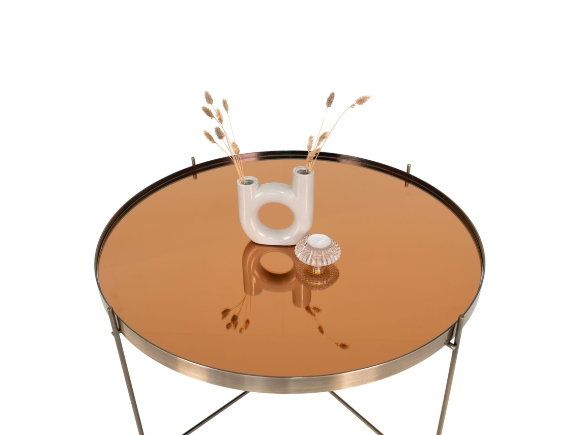 Mesa de café de acero aspecto de latón Ø 70 x 40 cm HOUSE NORDIC