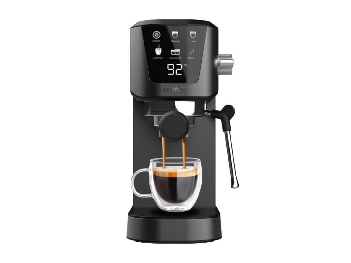Cecotec Cafetera Express Para Espresso Y Cappuccino Cafelizzia 20 Touch. 1350w, 20 Bares, Pantalla Táctil, Vaporizador