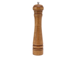 Molinillo manual de cerámica de roble para sal y pimienta, ajustable, para uso doméstico y profesional, 26,9 x 5,5 cm (sin marca).