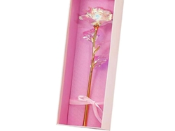 Rosal Bañado En Cristal De 24 Quilates, Regalo Romántico Para Novia, Esposa, El Mejor Regalo Para Ella.
