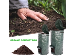 Bolsas De Compost Orgánico De 34 Galones Para Plantar Hortalizas Con Asas Y Abertura De Acceso.