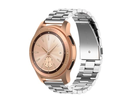 Correa de reloj inteligente para Xiaomi MI/Huawei Glory S1 18 mm Tres cuentas de acero inoxidable (Plata)