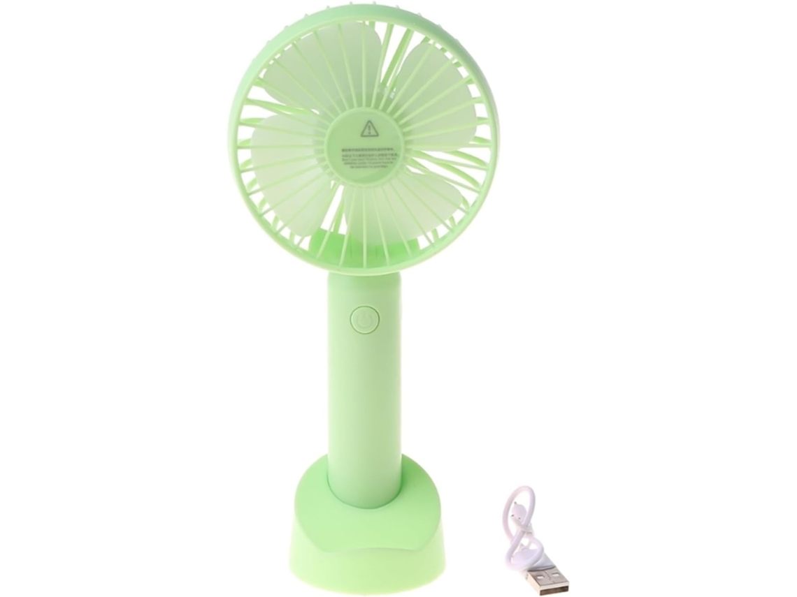 Ventilador De Escritorio Usb Mini Portátil Recargable Funciona Con Pilas Refresca El Base 3 Modos