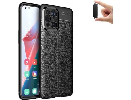 Carcasa y Soporte Oppo Find X3 Pro Rugged Leather Negro