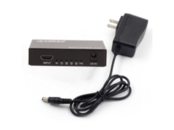 Divisor De Interfaz Multimedia Hd, 1 Entrada, 4 Salidas, Plug And Play Para Proyectores, Televisores Lcd, Hdtv, Negro.