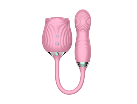 Vibrador de masaje de succión de rosa multifrecuencia para mujer (rosa) YIZHOOD