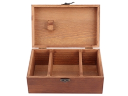 Caja De Costura De Madera Con Estampado De Diente De León Vintage Para Guardar Agujas, Hilos Y Herramientas De Bricolaje.