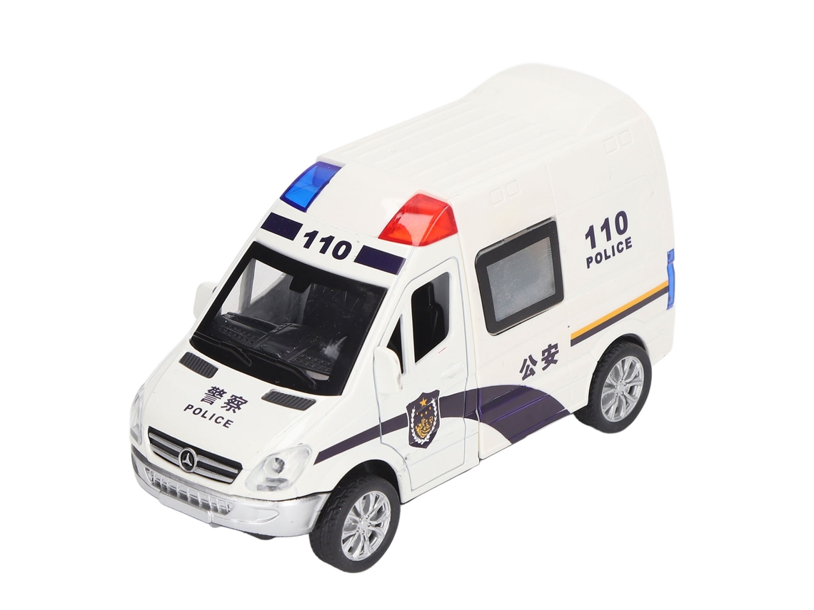 Coche De Aleación De 5 Puertas Con Luces Y Música Para Niños - Vehículo De Seguridad Pública