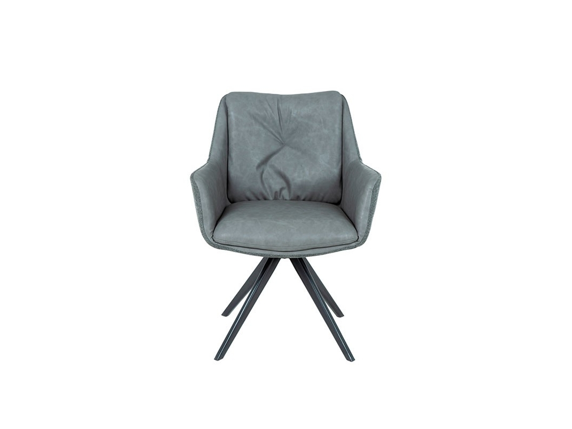 Conjunto de 2 Cadeiras de Jantar Ecopele Sonwill MOMMA HOME (Cinzento - Polipele -65.5x65.5x84.5 cm)