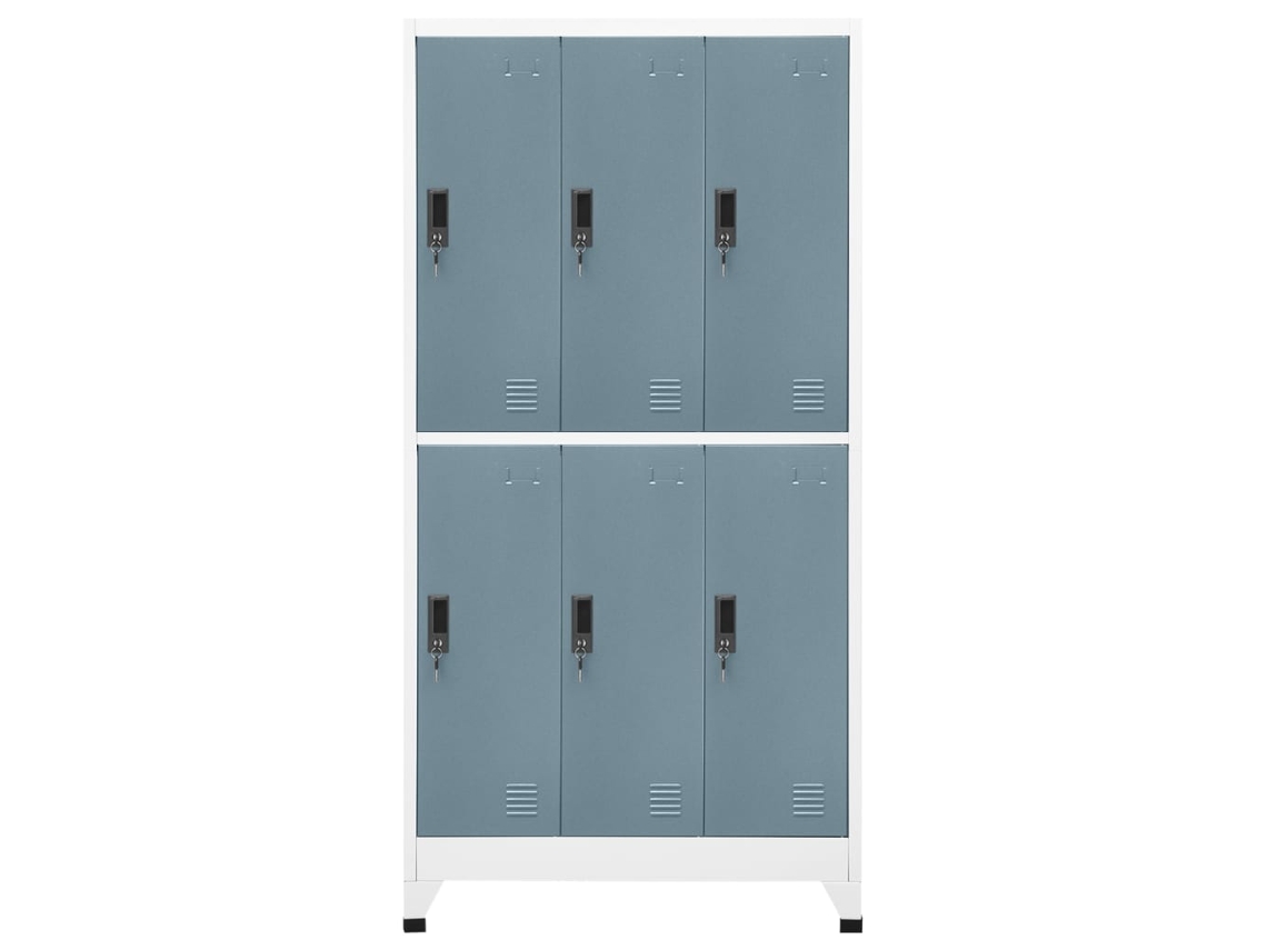 Taquilla de acero 90x45x180 cm Gris Claro y Gris Oscuro MAISON EXCLUSIVE