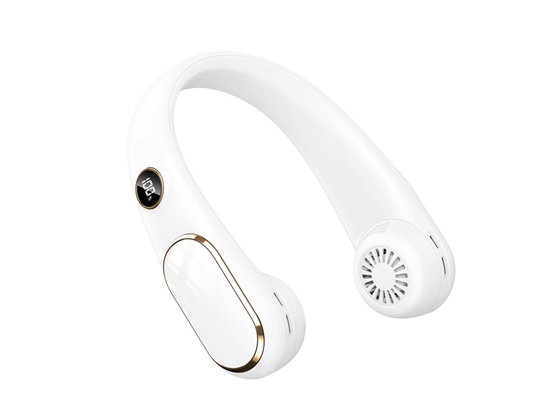 Ventilador de cuello portátil USB blanco sin aspas