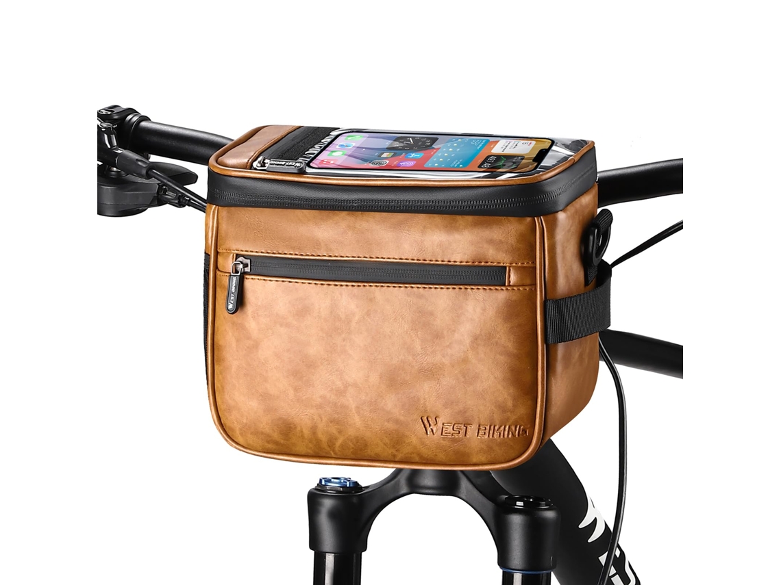 Bolsa para manillar de bicicleta con pantalla táctil - Cesta delantera impermeable para bicicleta Paquete de almacenamiento de accesorios pa CHRONUS