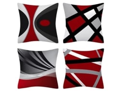 2026-33840-funda De Almohada Moderna Abstracta 45x45cm Set De 4 Alfombrilla Suave Decorativa Para Hogar