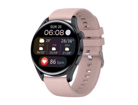 Smartwatch T33S Bluetooth Llamada Presión arterial Monitoreo de oxígeno en sangre Rosa