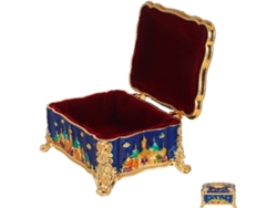 Caja De Joyería Vintage De Metal Esmaltado Nuobesty, Estilo Castillo Europeo, Pequeña Caja De Joyería Retro