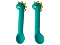 Set Cuchara y Tenedor - Utensilios para bebé de silicona y acero inoxidable NEVEANCE
