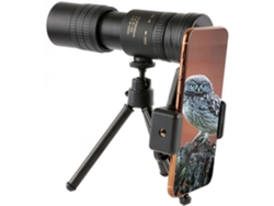 Monocular CHRONUS Alta Potencia con Trípode Adaptador para Smartphone Negro 10-300X40Mm