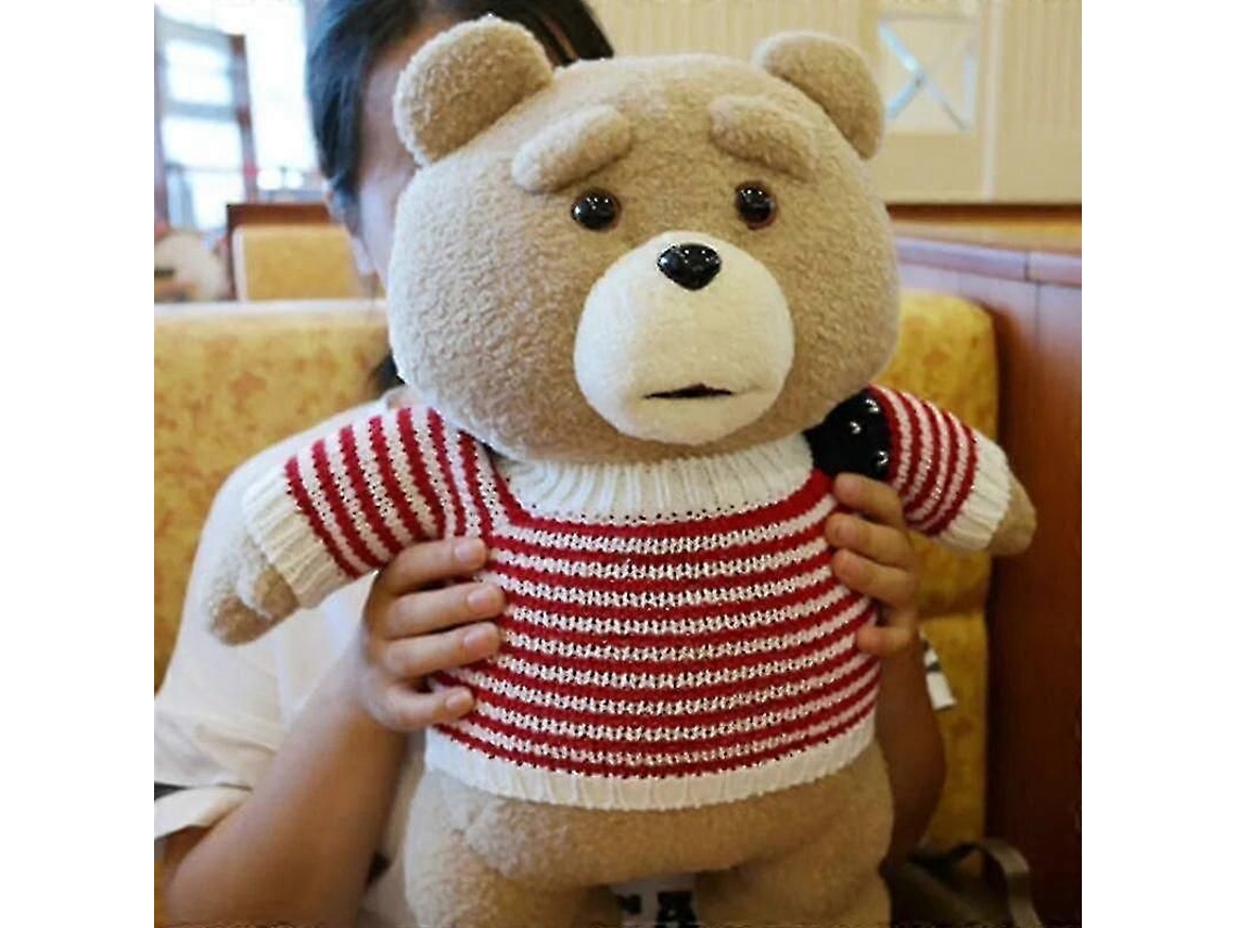 Oso De Peluche Ted 2 Con Delantal, 45 Cm, Estilo Película Disney, Juguete Suave, Regalo De Cumpleaños, Amigo, Morado, Ce, Unisex