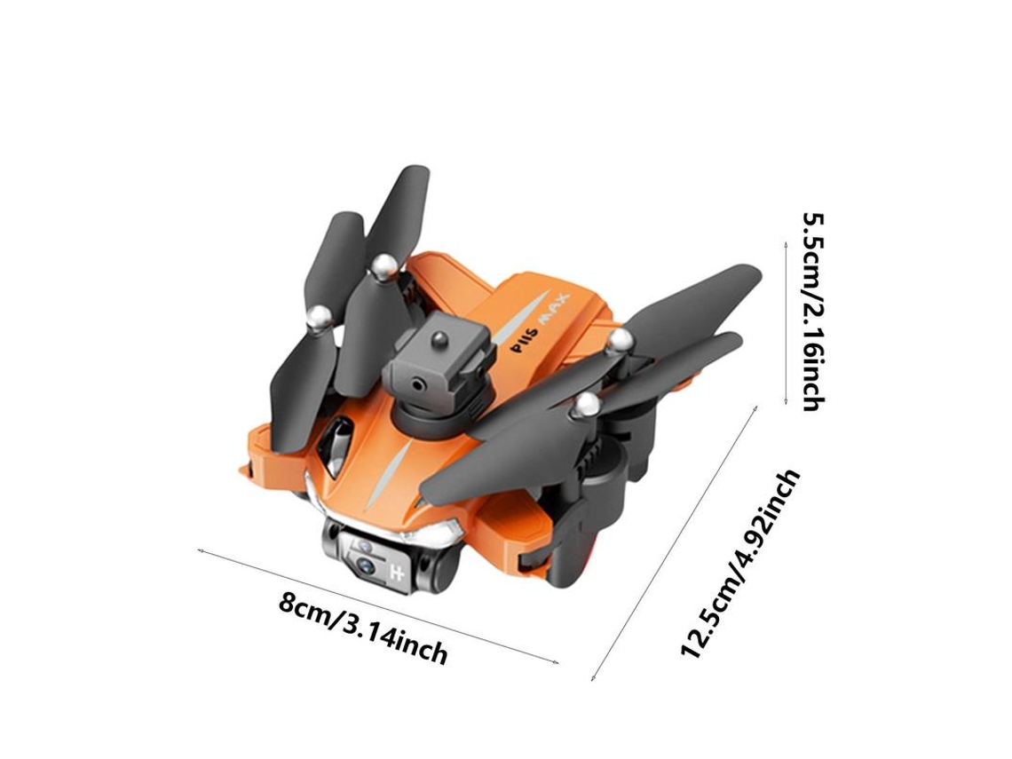 Dron Plegable P11s Con Cámara Dual De 8k Evitación De Obstáculos De 360° (2 Baterías - Duración De La Batería 20 Min - Naranja)