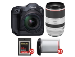Canon Eos R3 + Rf 24-70mm F/2.8 L Is Usm + Rf 70-200mm F/2.8 L Is Usm + 3 Sandisk 64gb Extreme Pro Cfexpress Type B + 3 Canon Lp + Ebook Pricedirect