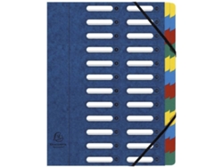 Carpeta EXACOMPTA Nature Future Harmonika Con Lomo Extensible y Ventanas Festoneadas A4 24 Compartimentos Azul