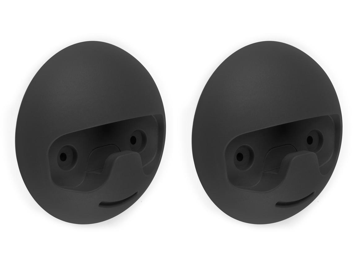 EMUCA Soporte de Pared Napier- Pintado Negro- Plástico