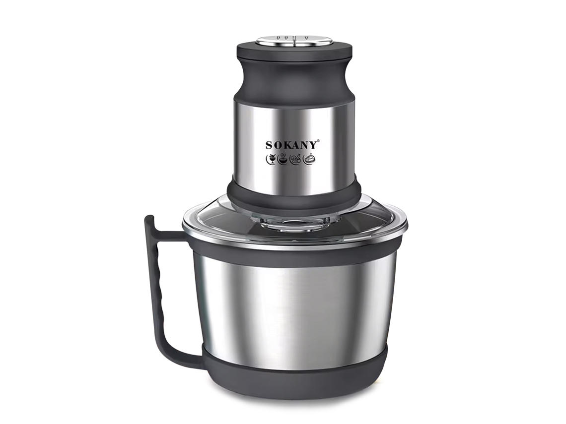 Picadora De Carne Eléctrica 800w, Vaso Cristal Con Asa 3l. Diferentes Funciones Picado Y Corte, Con Cuchillas Acero. 2 Velocidades