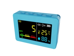 Medidor Portátil De Calidad Del Aire 3 En 1: Co, Temperatura Y Humedad Con Alarma Por Voz.