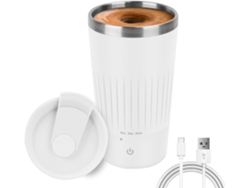 Taza Mezcladora Automática, Taza De Café Magnética Automezcladora Automática De 14 Oz Con 3 Funciones De Mezcla (blanca)