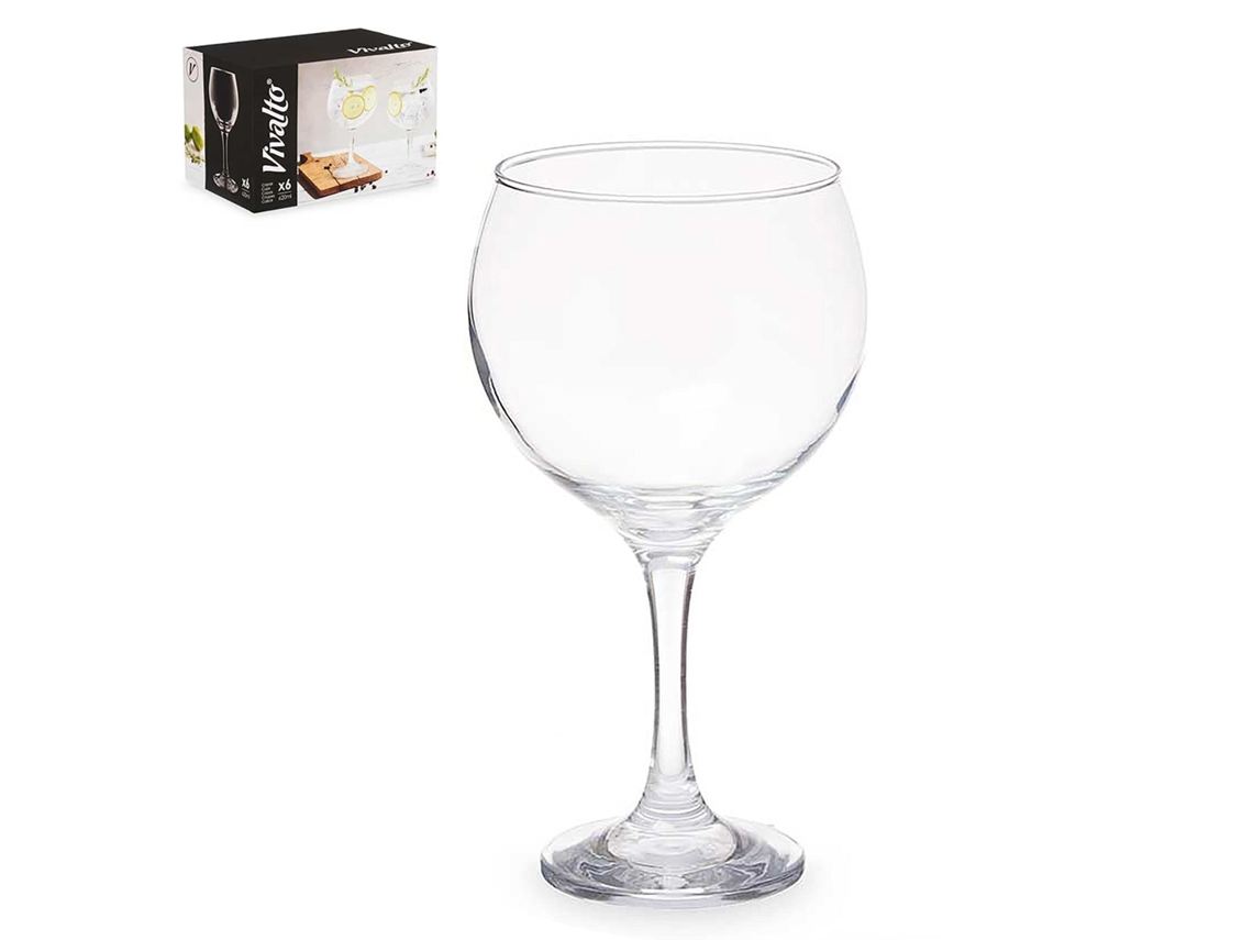 Juego de 6 vasos de cristal XL de 620 ml