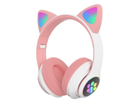Auriculares Bluetooth Inalámbrico infantil plegable inalámbrico con micrófono estéreo niña infantil para teléfonos pcpink Betterlifef