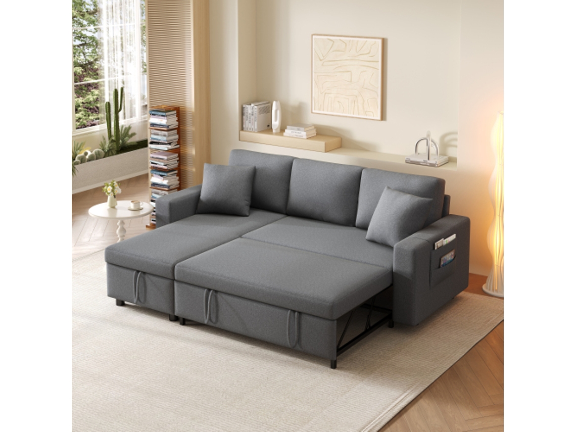 Sofás cama con función dormitorio, sofás en forma de L, chaise longues con espacio de almacenaje.