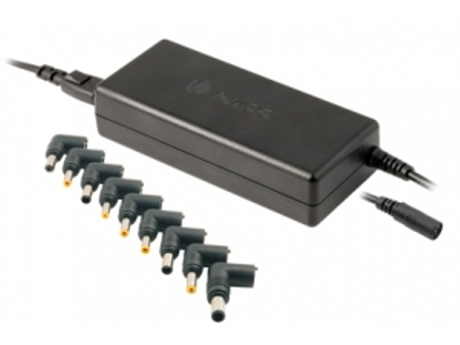 Cargador NGS Universal W-90 Automático con USB (9 conectores - Negro - 13 x 6 x 3 cm)