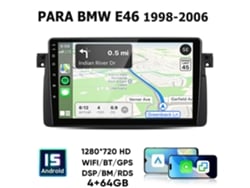 Ecrã Android 15 Para Bmw E46 1998-2006 9 Polegadas 4gb+64gb Wifi 8 Núcleos Sem Fios Carplay Android Auto Junsun