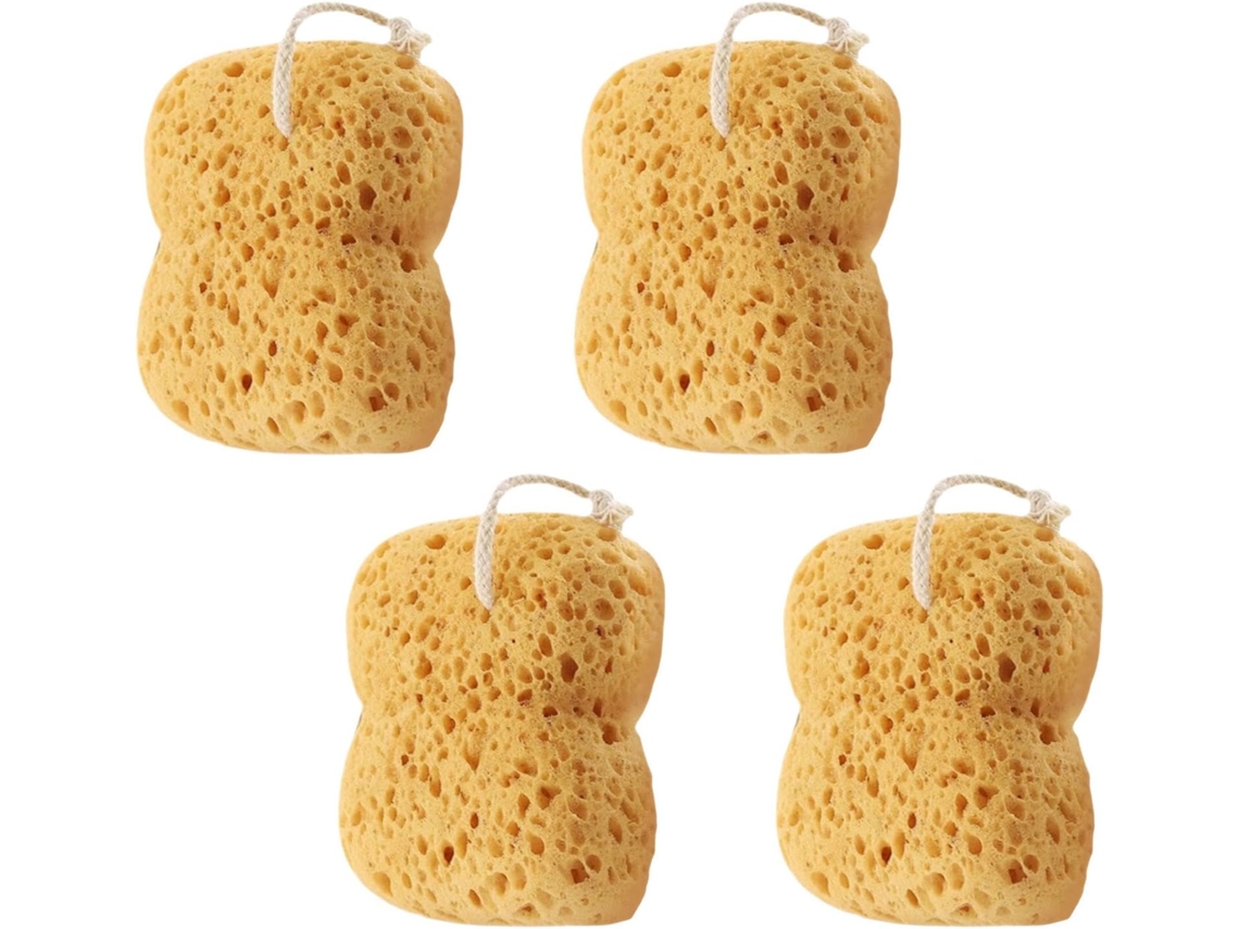 Juego de 4 toallas de baño ergonómicas y suaves.