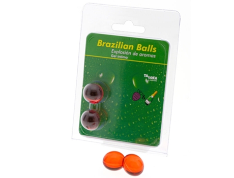 Estimulador DIVERTY SEX&GT;TALOKA 2 Bolas Brasileñas Fresas Y Champagne Gel Íntimo