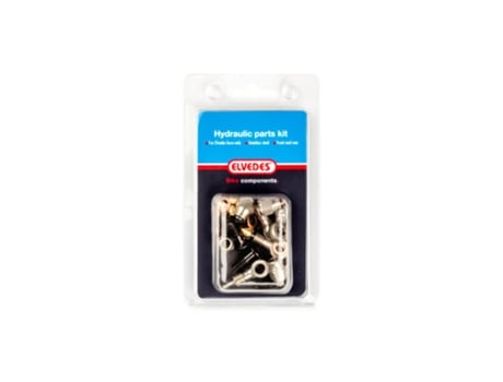Kit adaptador hidráulico para frenos delanteros y traseros de acero inoxidable ELVEDES 3 : Banjo + Banjo