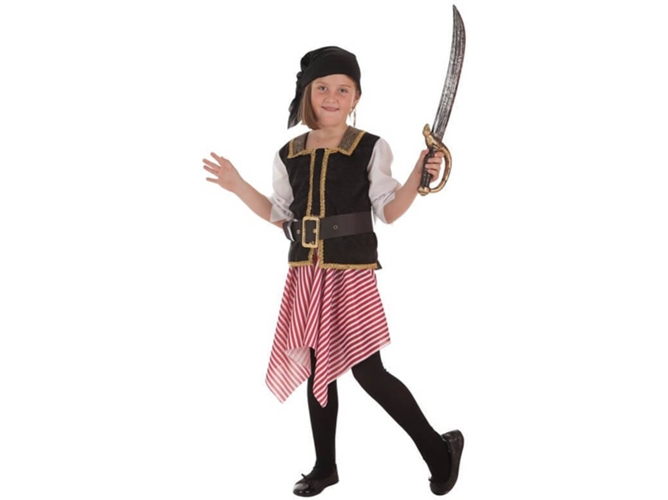 Disfraz de Niña DISFRAZZES Bucanera A Rayas (Talla: 3 a 5 años)