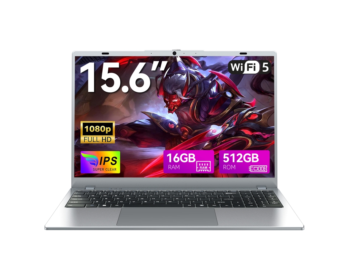Portátil Vanwin de 15,6 pulgadas, procesador Intel® Pentium® Gold 6500y de 3,4 GHz, 16 GB de RAM, SSD de 512 GB, ratón.