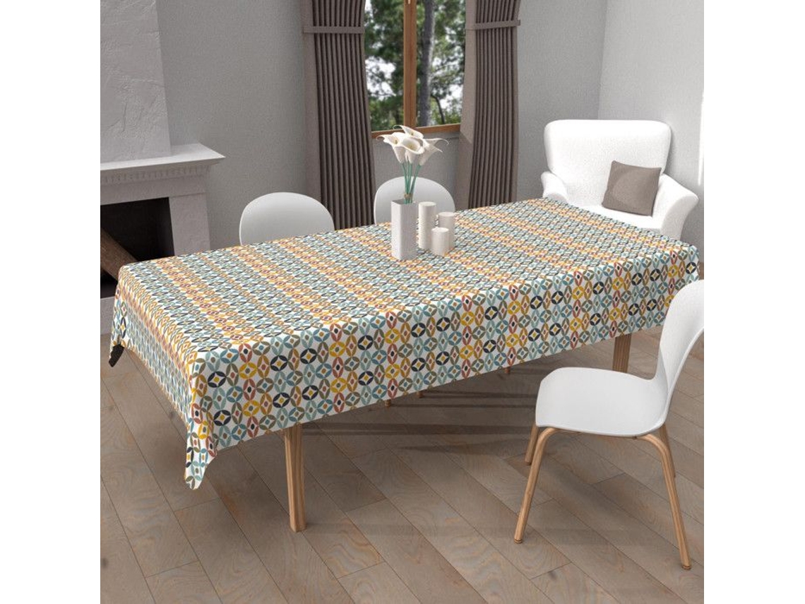 Toalla de Mesa SOLEIL DOCRE Retangular Estampada Manchas Poliéster Multicolor (300 cm)
