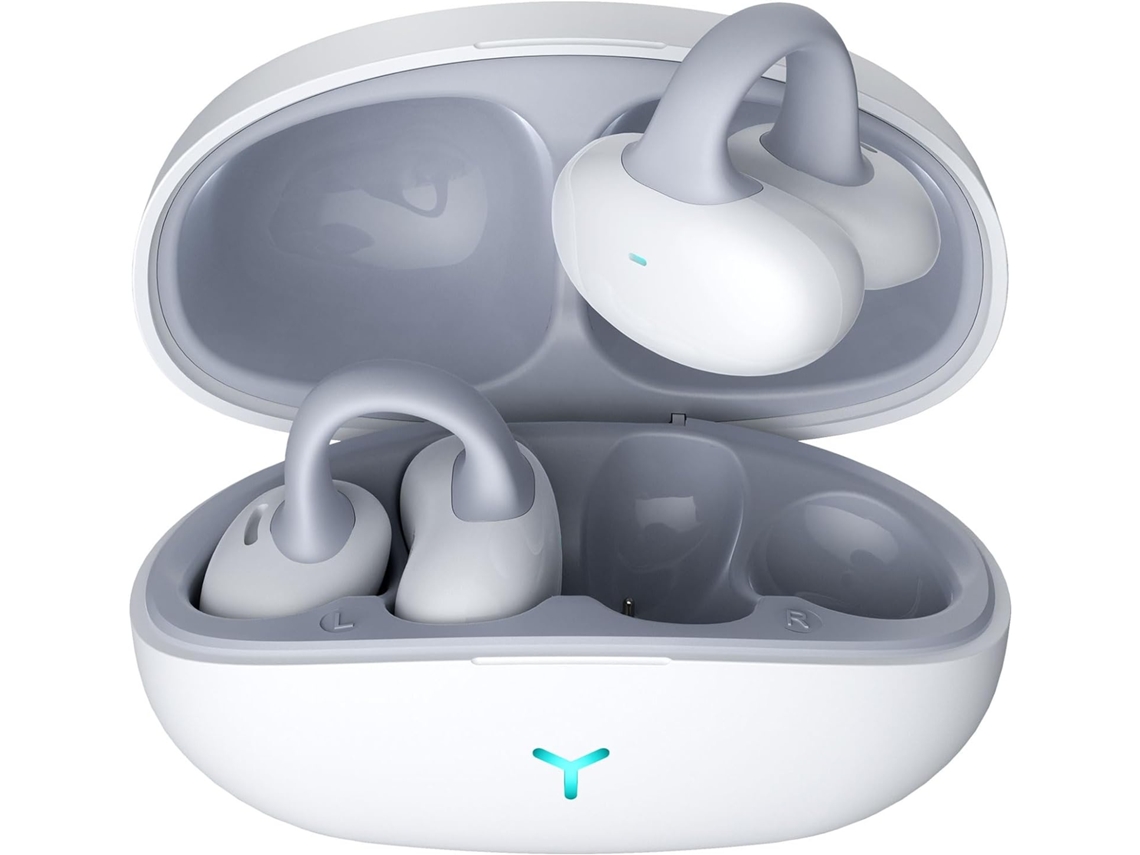 Auriculares abiertos con clip, estéreo HiFi, Bluetooth 5.3, resistentes al agua IPX5. Ideales para reuniones, conducir, viajar y como regalo.