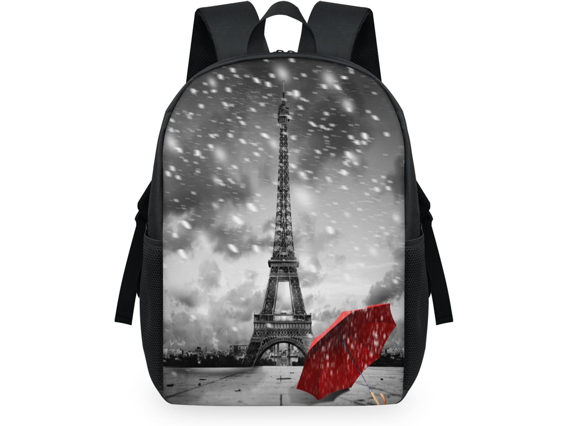 Mochila Tropicallife Diseño Torre Eiffel Paraguas Para Niños Niñas Hombres Mujeres Multiusos Mochila Escola